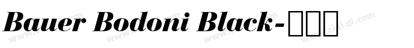 Bauer Bodoni Black字体转换